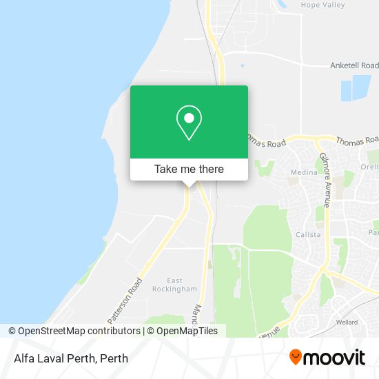 Mapa Alfa Laval Perth