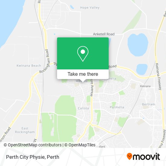 Mapa Perth City Physie