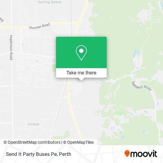 Send It Party Buses Pe map
