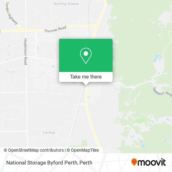 Mapa National Storage Byford Perth