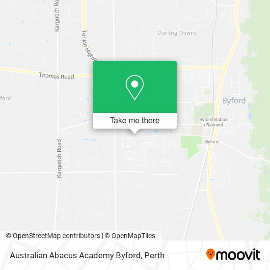 Australian Abacus Academy Byford map