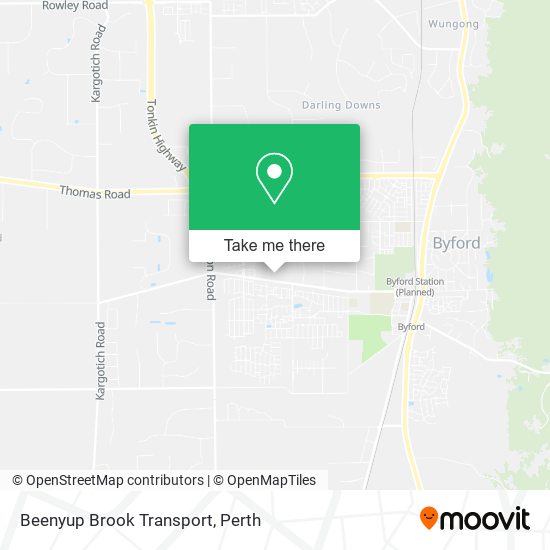 Beenyup Brook Transport map