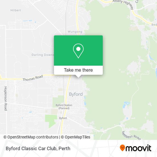 Byford Classic Car Club map