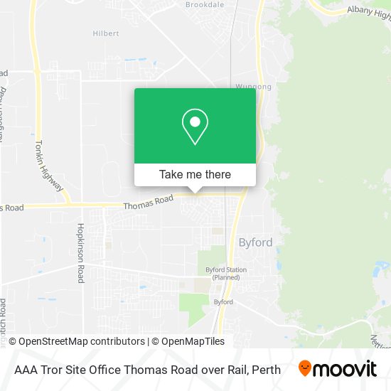 AAA Tror Site Office Thomas Road over Rail map
