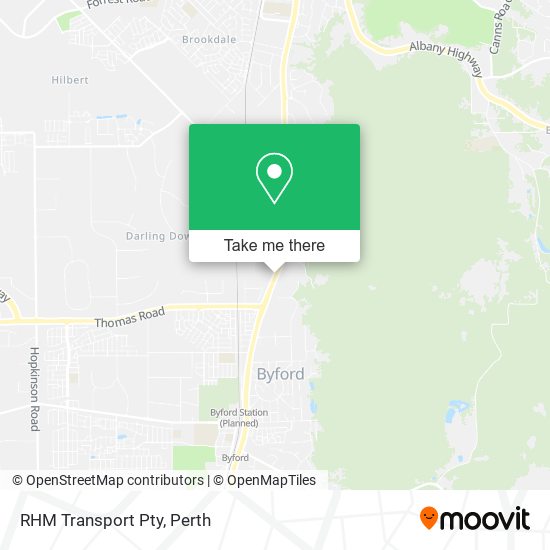 RHM Transport Pty map