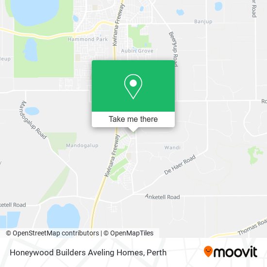 Honeywood Builders Aveling Homes map