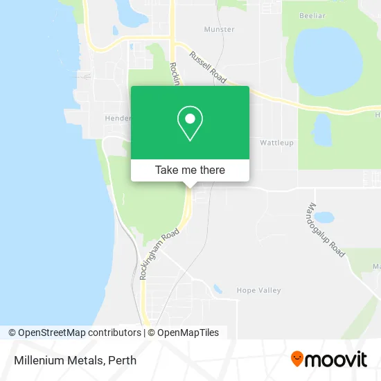 Mapa Millenium Metals