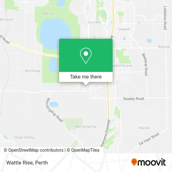 Mapa Wattle Rise