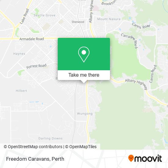 Freedom Caravans map