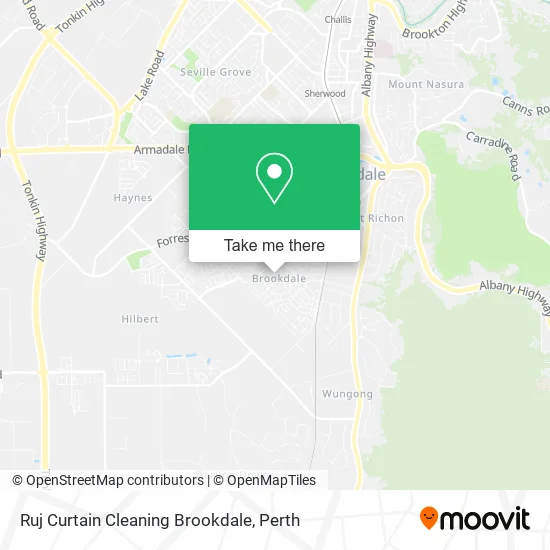 Ruj Curtain Cleaning Brookdale map