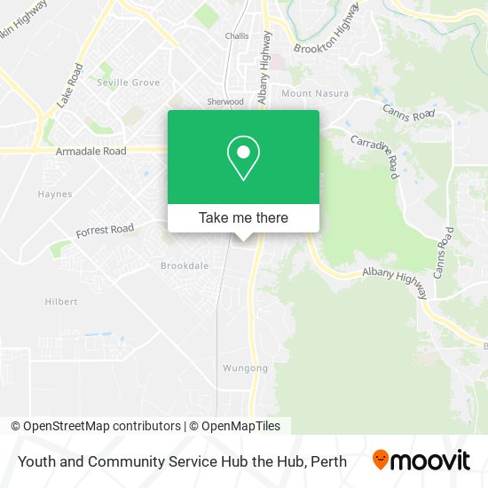 Youth and Community Service Hub the Hub map