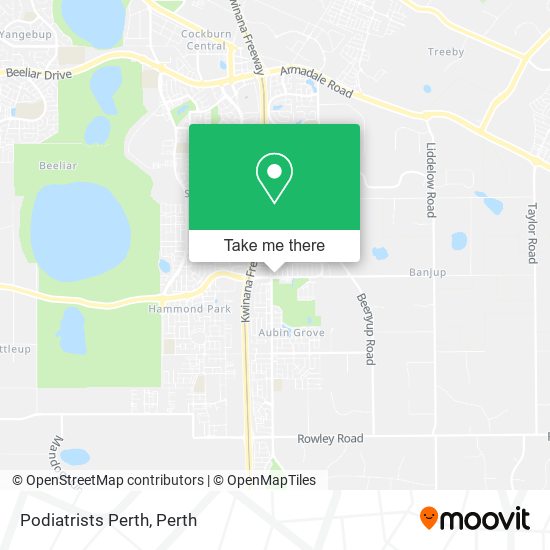 Podiatrists Perth map
