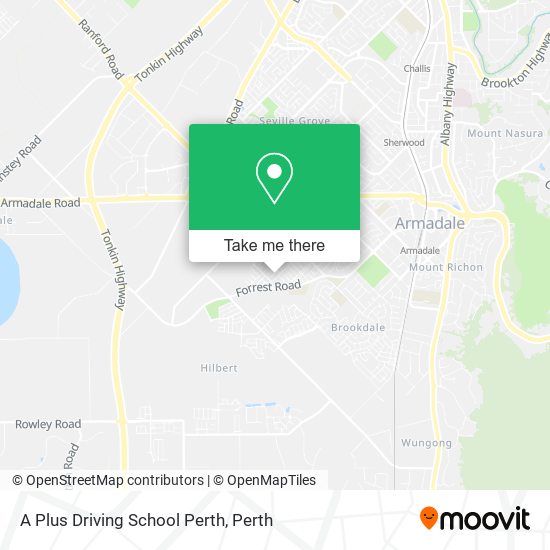 A Plus Driving School Perth map