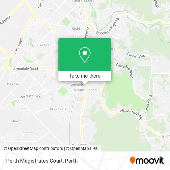 Perth Magistrates Court map