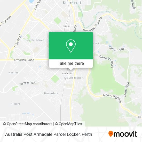 Mapa Australia Post Armadale Parcel Locker