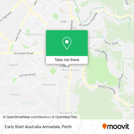 Mapa Early Start Australia Armadale