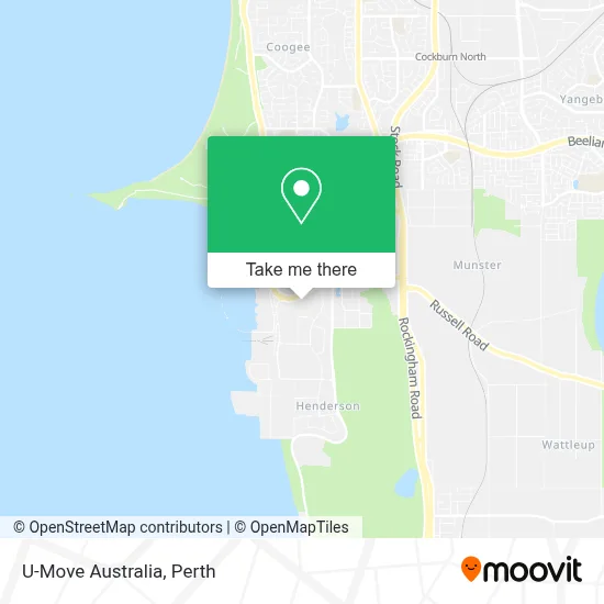 Mapa U-Move Australia