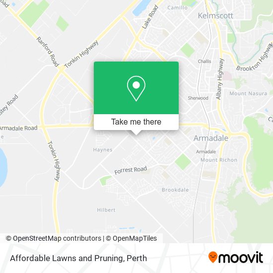 Mapa Affordable Lawns and Pruning