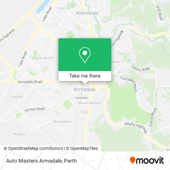 Auto Masters Armadale map
