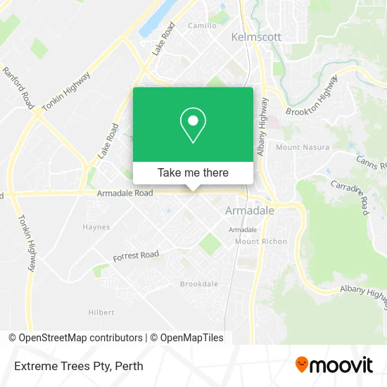 Mapa Extreme Trees Pty