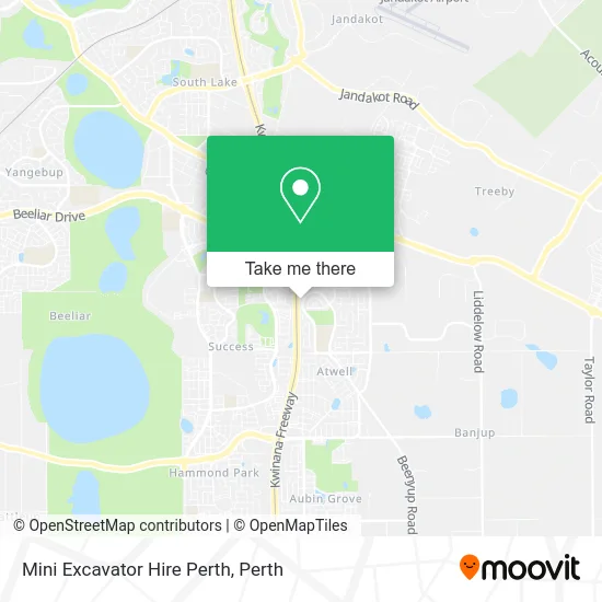 Mapa Mini Excavator Hire Perth