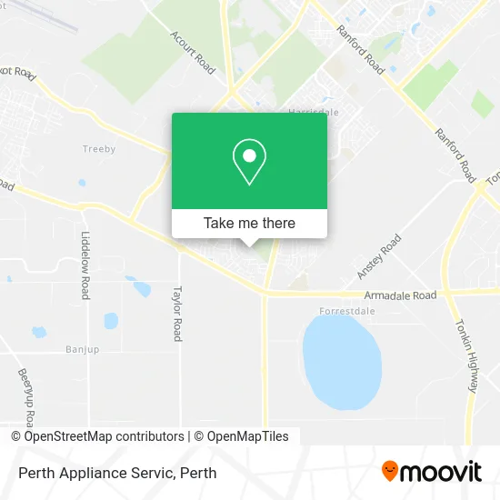 Mapa Perth Appliance Servic