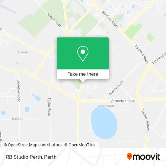 RB Studio Perth map