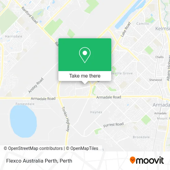 Mapa Flexco Australia Perth