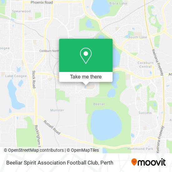 Beeliar Spirit Association Football Club map