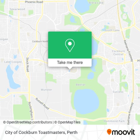 City of Cockburn Toastmasters map