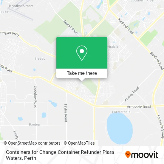 Containers for Change Container Refunder Piara Waters map