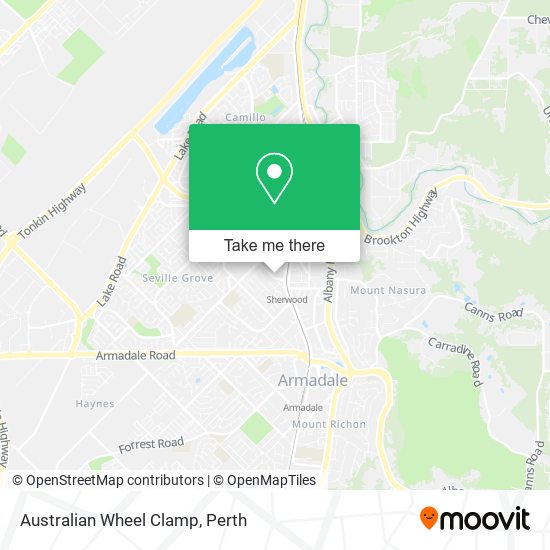 Australian Wheel Clamp map