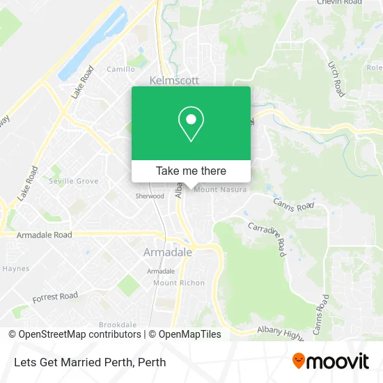 Mapa Lets Get Married Perth