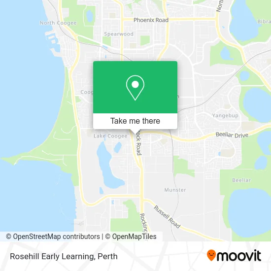 Mapa Rosehill Early Learning