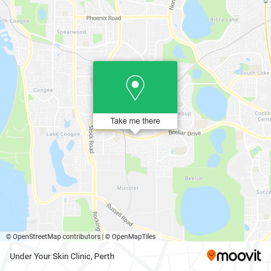 Under Your Skin Clinic map