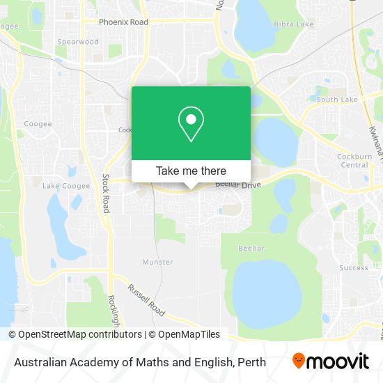 Australian Academy of Maths and English map