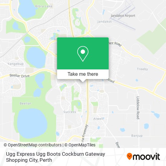Ugg Express Ugg Boots Cockburn Gateway Shopping City map