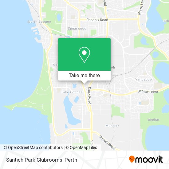 Santich Park Clubrooms map