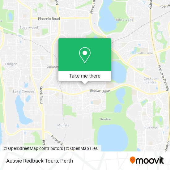 Aussie Redback Tours map