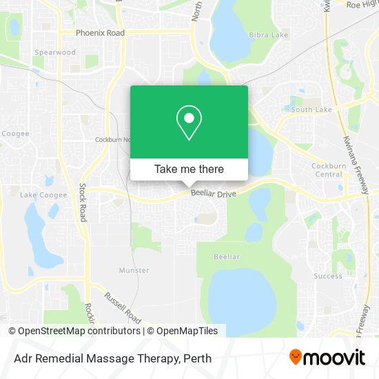 Adr Remedial Massage Therapy map