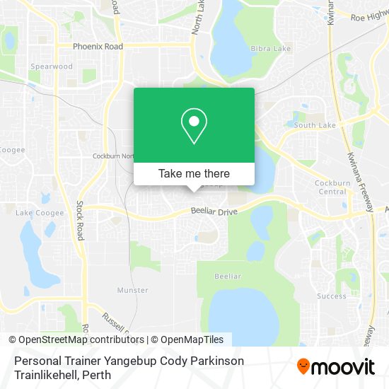 Personal Trainer Yangebup Cody Parkinson Trainlikehell map