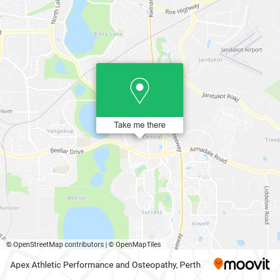 Mapa Apex Athletic Performance and Osteopathy