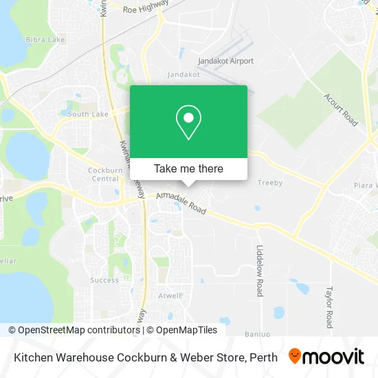 Mapa Kitchen Warehouse Cockburn & Weber Store