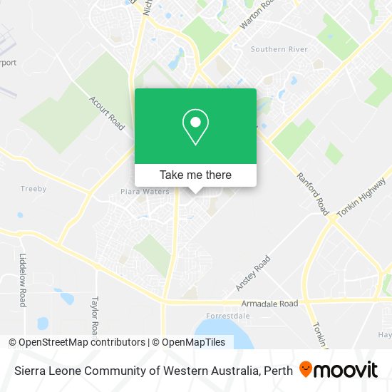 Sierra Leone Community of Western Australia map