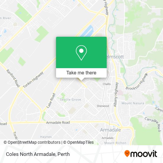 Mapa Coles North Armadale