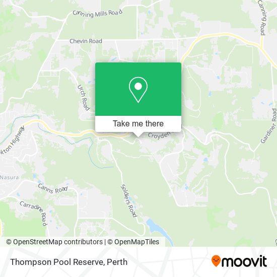 Mapa Thompson Pool Reserve