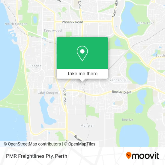 Mapa PMR Freightlines Pty