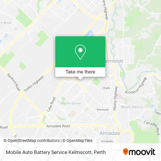 Mapa Mobile Auto Battery Service Kelmscott