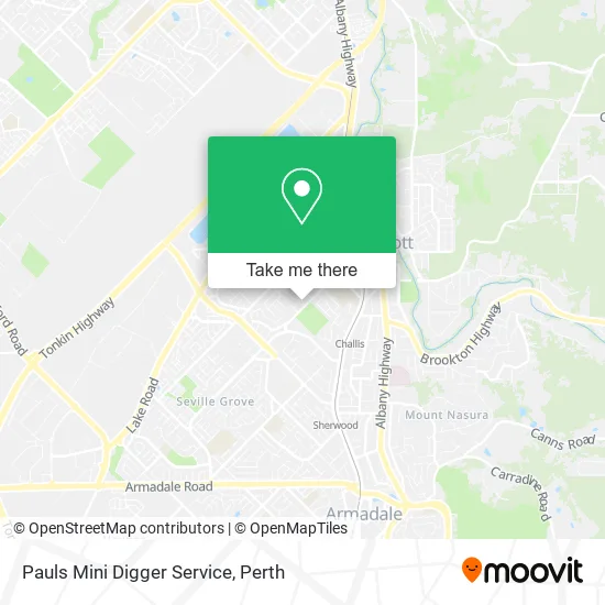 Pauls Mini Digger Service map