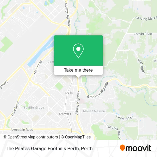 Mapa The Pilates Garage Foothills Perth